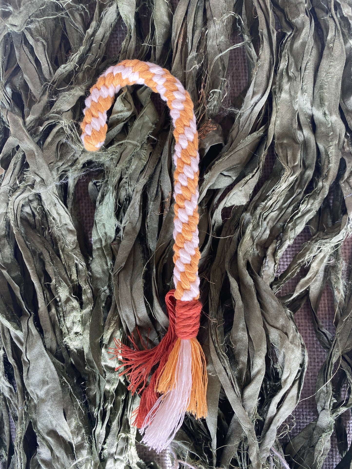 Macramé Candy Cane